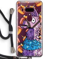 Loot Burger: HTC U12+ Transparant Hoesje met koord