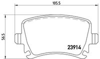 Remmenset, remschijf BREMBO, Remschijftype: Binnen geventileerd, Inbouwplaats: Achteras: , u.a. für VW, Skoda, Audi, Seat