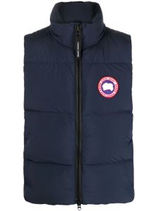 Canada Goose gilet matelassé à patch logo - Bleu