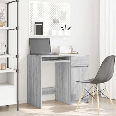 Bureau 86x49x76 cm spaanplaat grijs sonoma