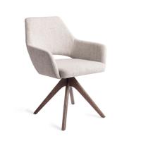 Jesper Home Eetkamerstoel 'Yanai' Revolve Oak Walnut, kleur Pigeon