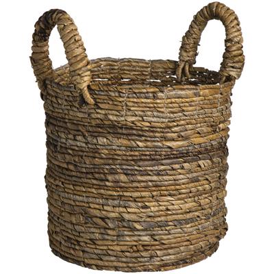 2e Halve Prijs Leen Bakker - Mand Anna - Naturel - 34xØ28 Cm - Bananenblad - Bruin