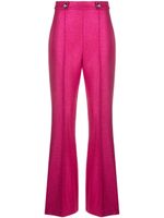 Chiara Ferragni pantalon en maille métallisée à coupe évasée - Rose - thumbnail