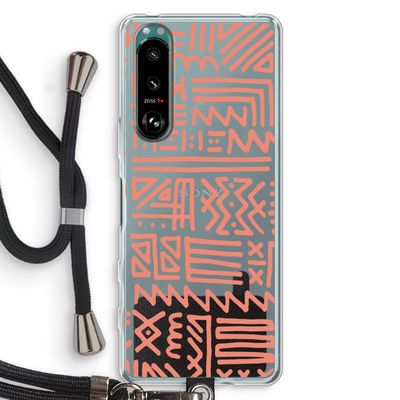 Marrakech Pink: Sony Xperia 5 III Transparant Hoesje met koord