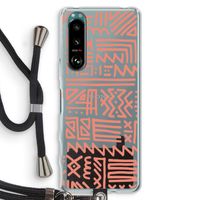 Marrakech Pink: Sony Xperia 5 III Transparant Hoesje met koord
