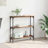 Wandtafel Oud hout 75 x 22.5 x 75 cm Engineered hout en metaal