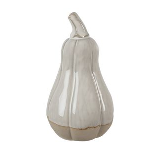 Clayre & Eef Decoratie Pompoen 18 cm Beige Porselein Beige