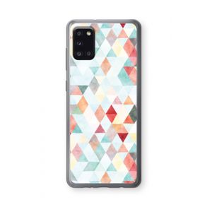 Gekleurde driehoekjes pastel: Samsung Galaxy A31 Transparant Hoesje