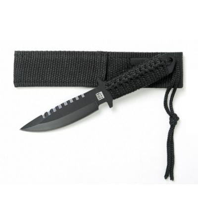 Survival mes - zwart - nylon - 17,5 cm - outdoor