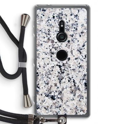 Gespikkelde marmer: Sony Xperia XZ2 Transparant Hoesje met koord