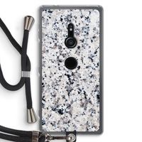 Gespikkelde marmer: Sony Xperia XZ2 Transparant Hoesje met koord