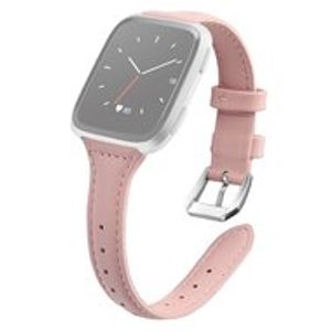 Fitbit Versa 1 / 2 & Lite bandje TPU leer - Lichtroze