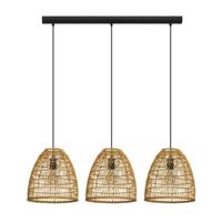 Eglo Eetkamer hanglampAyesgarth met rieten kappen - 43867