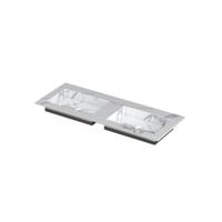 INK Post Wastafel Keramische Slab Envelop Bak Dubbel Zonder Kraangaten - 1200x450x10 mm - Statuario Glans