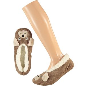 Meisjes ballerina pantoffels/sloffen hond maat 31-33