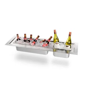 Inbouw wijnkoeler rechthoekig - groot
- Happy Cocooning 
- Kleur: Roestvast staal  
- Afmeting: 99 cm x 23,3 cm x 32 cm