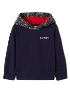 Palm Angels Kids hoodie Astro Paisley à logo imprimé - Bleu