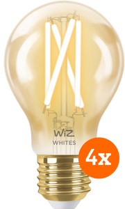 WiZ Smart Filament lamp Standaard Goud 4-pack - Warm tot Koelwit Licht - E27