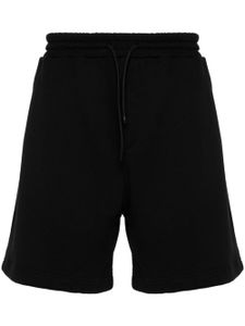 MSGM logo-print cotton track shorts - Noir