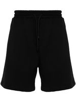 MSGM logo-print cotton track shorts - Noir