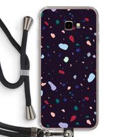 Dark Rounded Terrazzo: Samsung Galaxy J4 Plus Transparant Hoesje met koord