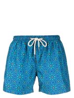 PENINSULA SWIMWEAR short de bain à imprimé géométrique - Bleu