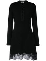 Chloé robe courte à empiècements en dentelle - Noir