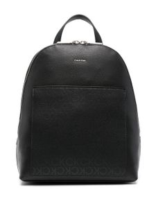 Calvin Klein sac à dos en cuir artificiel à logo - Noir