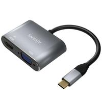 Adapter HDMI naar VGA Aisens A109-0627 Grijs 15 cm