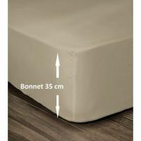 Verstelbaar onderlaken Lovely Home Beige 180 x 200 180 x 200 cm