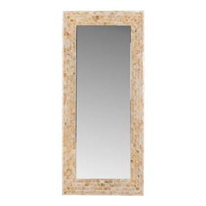 PTMD Chelsae Cream poly rectangle shell mirror