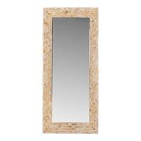 PTMD Chelsae Cream poly rectangle shell mirror - thumbnail