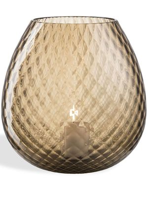NasonMoretti bougeoir Macramé en verre - Marron