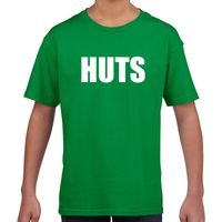 HUTS tekst t-shirt groen kids - thumbnail