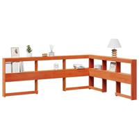 Boekenkast Hoofdeinde L-vormig 140 cm grenenhout wasbruin