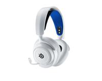 Steelseries ARCTIS NOVA 7P WHITE Headset Draadloos Hoofdband Gamen Bluetooth Blauw, Wit - thumbnail
