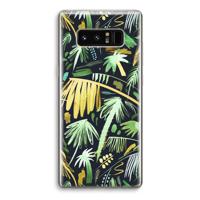 Tropical Palms Dark: Samsung Galaxy Note 8 Transparant Hoesje - thumbnail