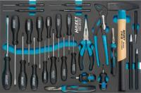 HAZET Gereedschapset - schroevendraaiers - tangen enz. 163-31/27 - Kruiskop profiel PH, Sleufprofiel, Binnen-TORX®-profiel - 27-delig - 0,4 x 2,5 -