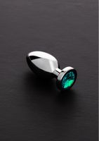 Jeweled Butt Plug AQUA BLUE LIGHT - Small - thumbnail