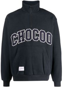 CHOCOOLATE sweat zippé à patch logo - Bleu