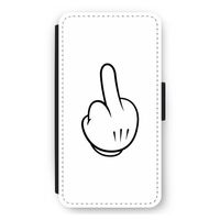 Middle finger white: iPhone 12 mini Flip Hoesje