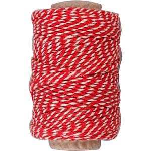 Creativ Company Katoenkoord rood/wit, 50m