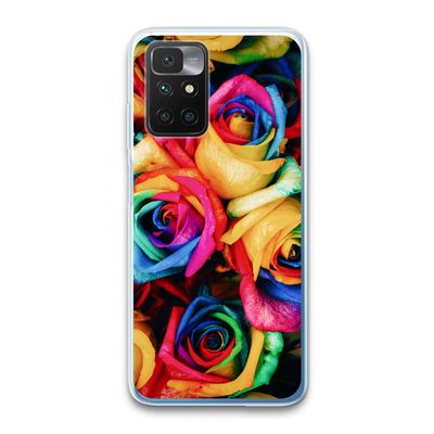 Neon bloemen: Xiaomi Redmi 10 Transparant Hoesje