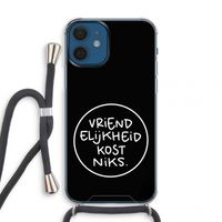 Vriendelijkheid: iPhone 12 mini Transparant Hoesje met koord