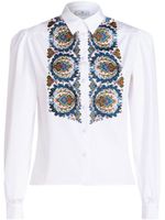 ETRO chemise en coton à motif cachemire - Blanc