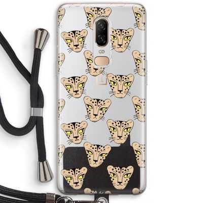 Tijger: OnePlus 6 Transparant Hoesje met koord