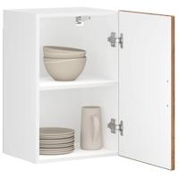 Keukenwandkast Porto bewerkt hout oud houtkleurig