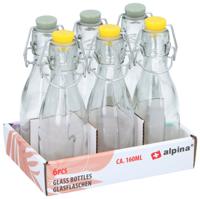 Glazen flessen 6 stuks