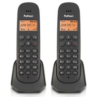 DECT telefoon, 2 handsets Profoon PDX620 Zwart