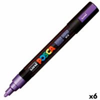 Markeerstiften POSCA PC-5M Paars (6 Stuks)